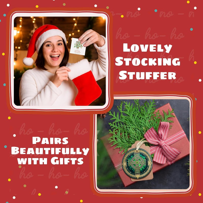 TEEBIM Irish Christmas Ornaments, Ireland Christmas Ornament 2025 - Ireland Notre Dame Ornament for Tree - Irish Gifts for Women, Blessing Cross Gifts - Ceramic Ornament 2025 - Image 5